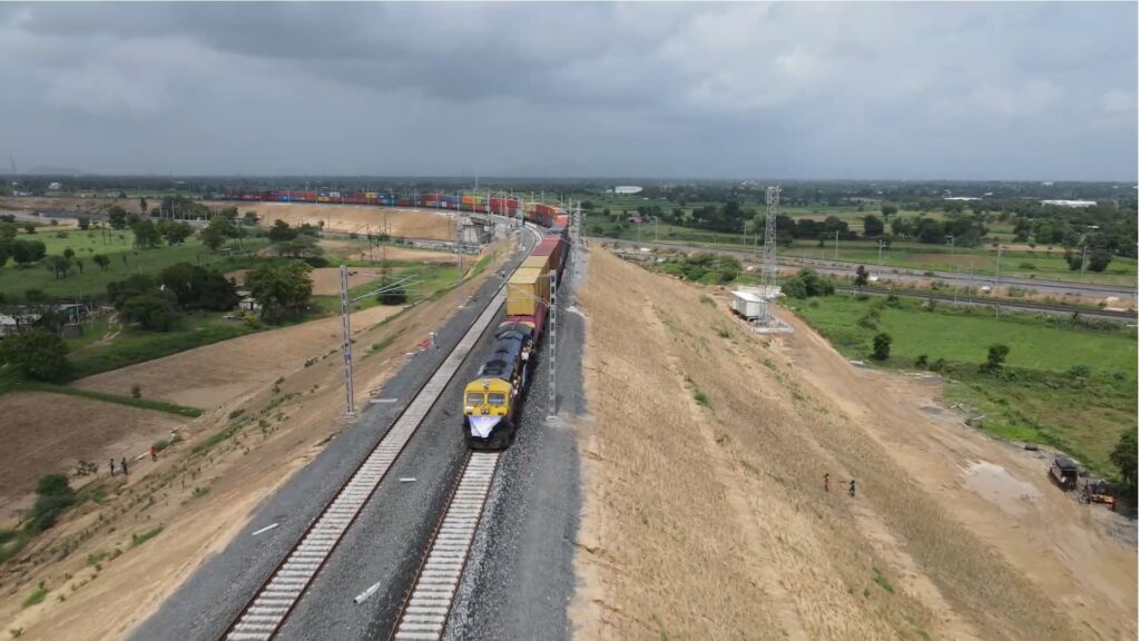 Trial Run Double Stacked Loaded Train